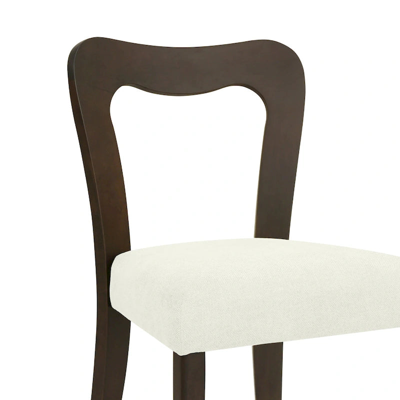 Christopher Knight Home - Ensemble de 2 chaises de salle à manger modernes et rembourrées Ethan avec dossier ouvert
