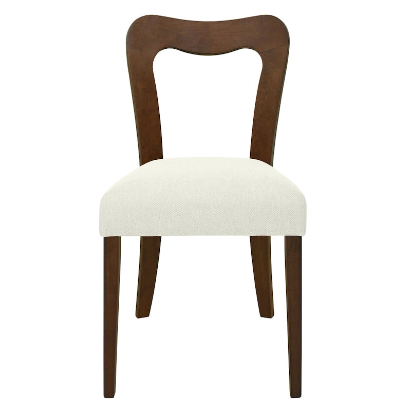 Christopher Knight Home - Ensemble de 2 chaises de salle à manger modernes et rembourrées Ethan avec dossier ouvert