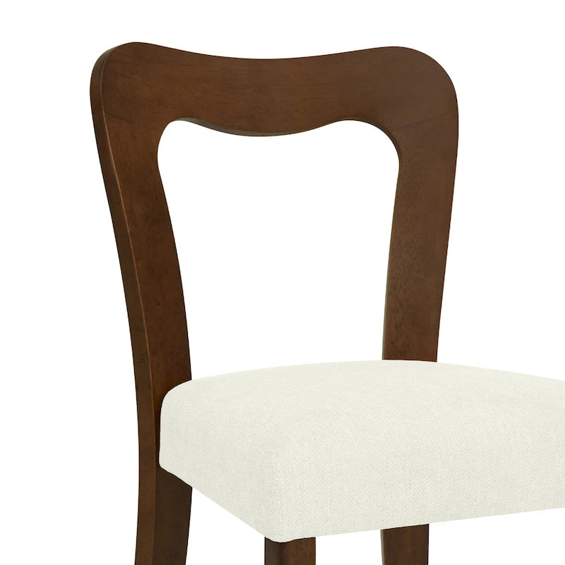Christopher Knight Home - Ensemble de 2 chaises de salle à manger modernes et rembourrées Ethan avec dossier ouvert