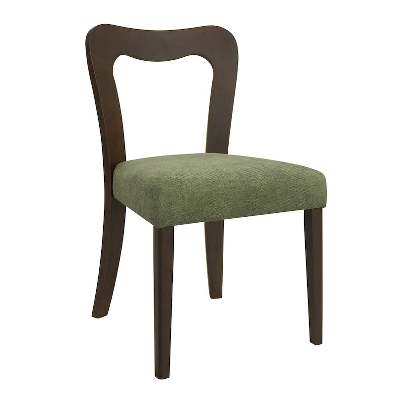 Christopher Knight Home - Ensemble de 2 chaises de salle à manger modernes et rembourrées Ethan avec dossier ouvert