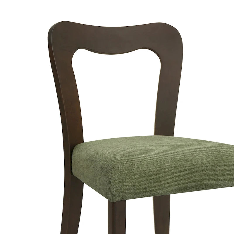 Christopher Knight Home - Ensemble de 2 chaises de salle à manger modernes et rembourrées Ethan avec dossier ouvert