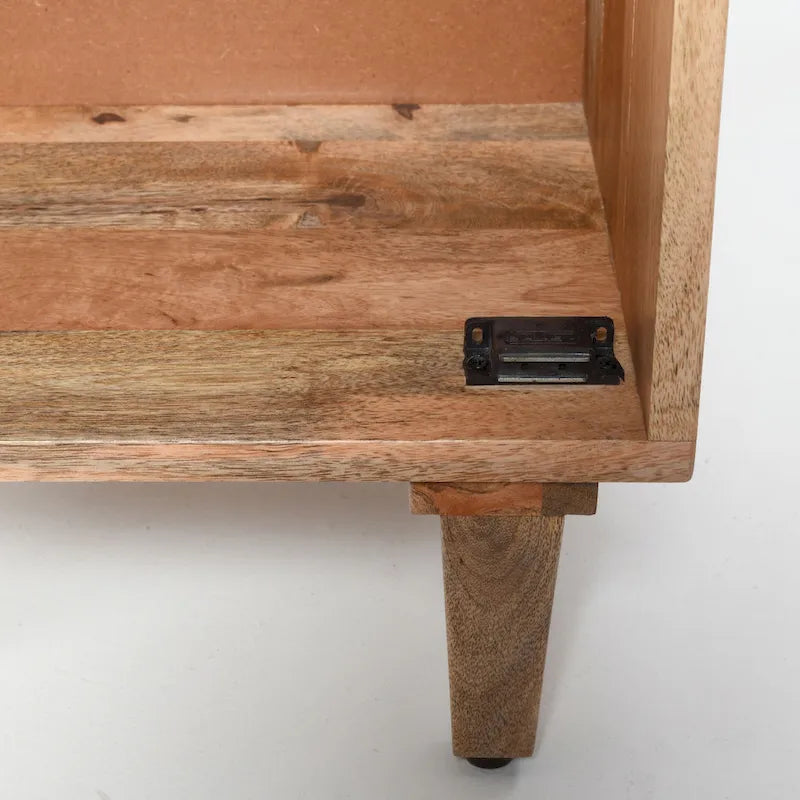 Christopher Knight Home - Table de chevet Harper en bois massif, finition naturelle, fabriquée à la main, avec tiroir