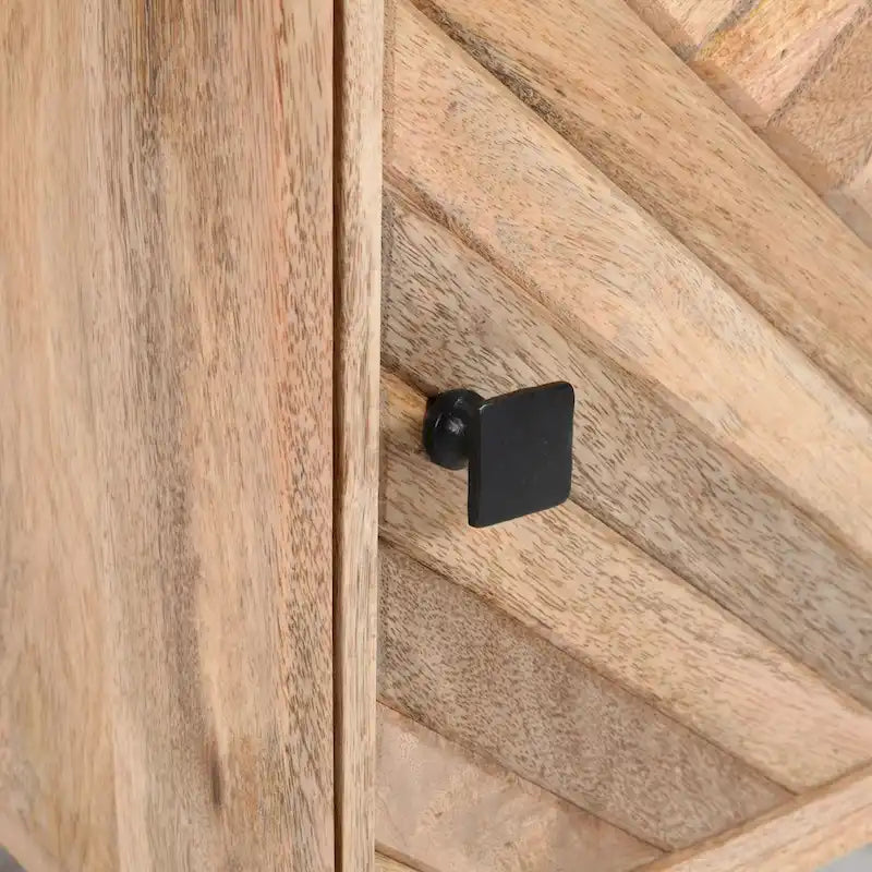 Christopher Knight Home - Table de chevet Harper en bois massif, finition naturelle, fabriquée à la main, avec tiroir