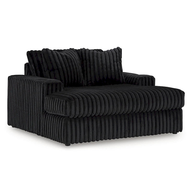 Chaise longue surdimensionnée Midnight-Madness noire, signée Ashley (Signature Design by Ashley) - 162,5 cm (L) x 172,5 cm (P) x 104 cm (H)