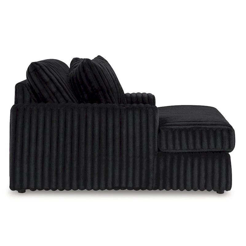 Chaise longue surdimensionnée Midnight-Madness noire, signée Ashley (Signature Design by Ashley) - 162,5 cm (L) x 172,5 cm (P) x 104 cm (H)