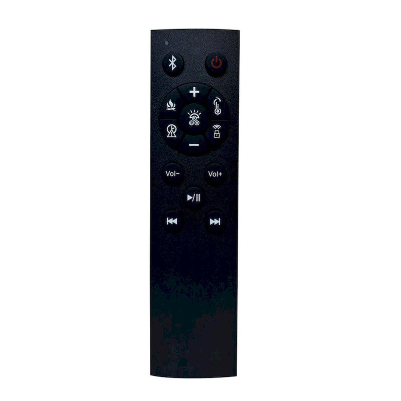 Banc en chenille Goffney de Furniture of America avec simulateur de cheminée et audio Bluetooth