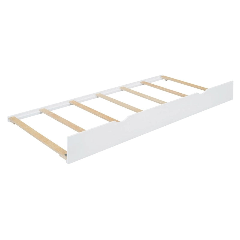 Lit plateforme bohème en bois de rotin, lit queen avec rangement, tête de lit en bois, lit gigogne et 2 tiroirs de rangement