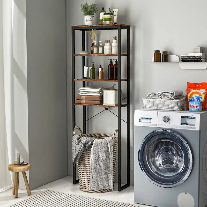 Étagère de rangement Costway à 4 niveaux pour toilettes, autoportante - Voir les détails