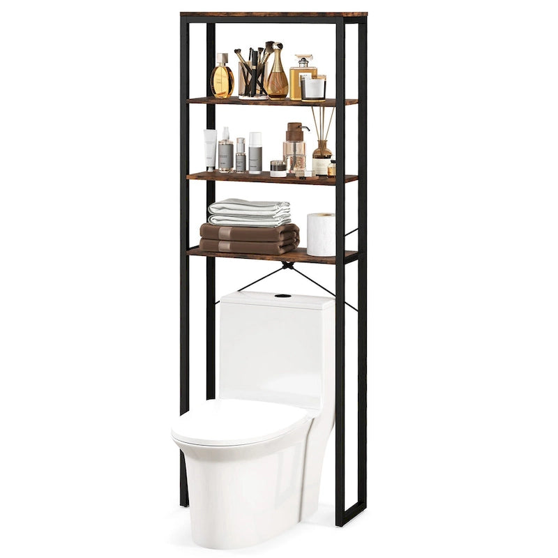 Étagère de rangement Costway à 4 niveaux pour toilettes, autoportante - Voir les détails