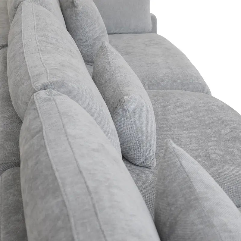 Canapé d'angle surdimensionné en lin, garni de duvet, en forme de U, pour salon