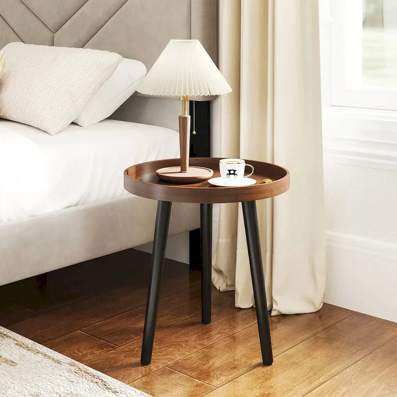 Table d'appoint ronde Costway 1/2 PCS, table basse de canapé, table basse décorative