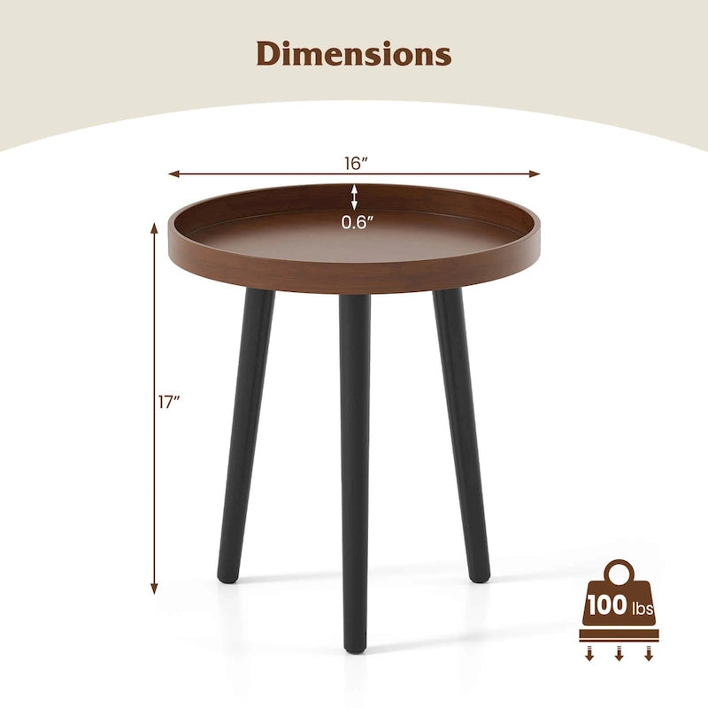 Table d'appoint ronde Costway 1/2 PCS, table basse de canapé, table basse décorative
