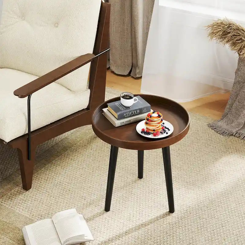 Table d'appoint ronde Costway 1/2 PCS, table basse de canapé, table basse décorative