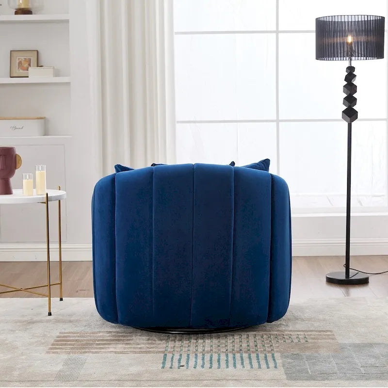 Fauteuil tonneau rembourré surdimensionné pivotant à 360° de 40,35 po