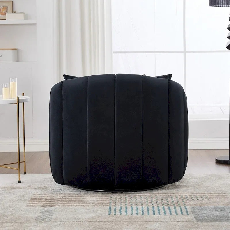 Fauteuil tonneau rembourré surdimensionné pivotant à 360° de 40,35 po