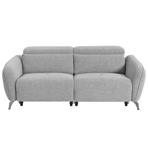 Ensemble de canapés inclinables électriques en chenille de 80 pouces de large pour salon