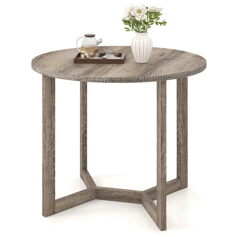 Table de salle à manger Costway en bois de 91 cm (36 pouces) pour 2 à 4 personnes avec rallonges en forme d'aile - Voir les détails