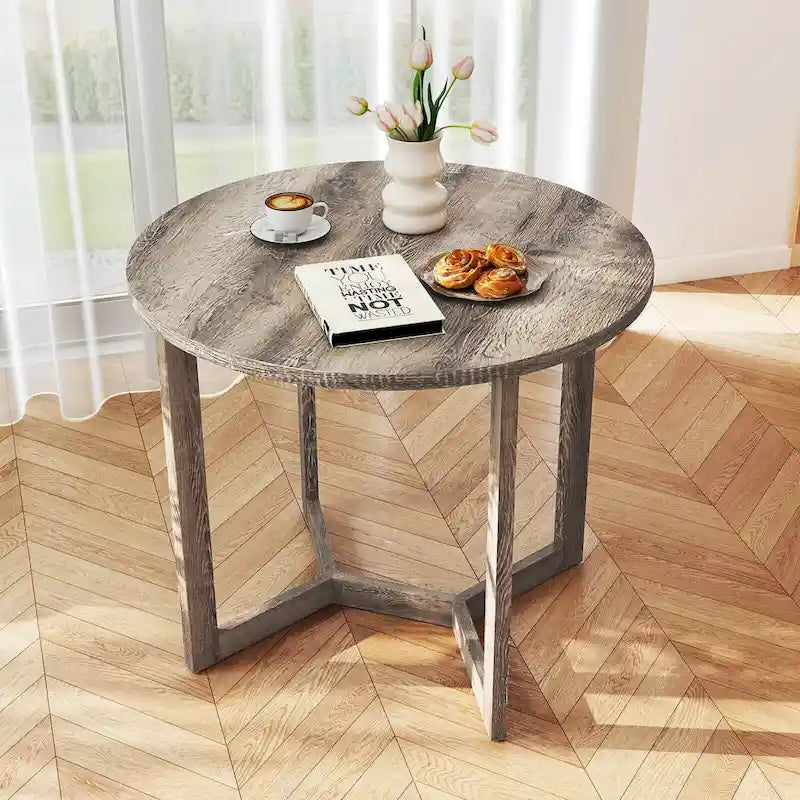 Table de salle à manger Costway en bois de 91 cm (36 pouces) pour 2 à 4 personnes avec rallonges en forme d'aile - Voir les détails