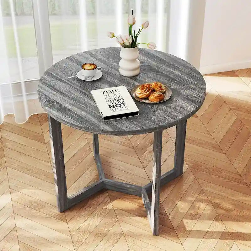 Table de salle à manger Costway en bois de 91 cm (36 pouces) pour 2 à 4 personnes avec rallonges en forme d'aile - Voir les détails
