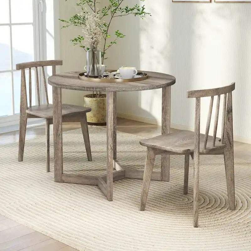 Table de salle à manger Costway en bois de 91 cm (36 pouces) pour 2 à 4 personnes avec rallonges en forme d'aile - Voir les détails