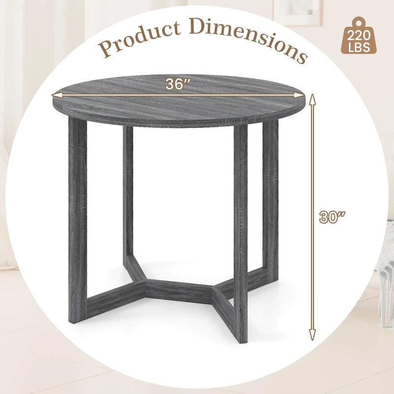 Table de salle à manger Costway en bois de 91 cm (36 pouces) pour 2 à 4 personnes avec rallonges en forme d'aile - Voir les détails
