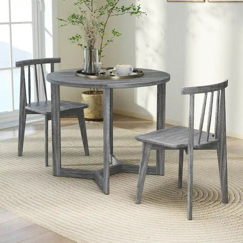 Table de salle à manger Costway en bois de 91 cm (36 pouces) pour 2 à 4 personnes avec rallonges en forme d'aile - Voir les détails