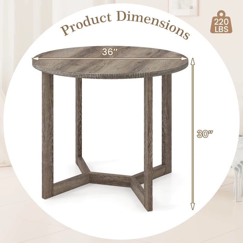 Table de salle à manger Costway en bois de 91 cm (36 pouces) pour 2 à 4 personnes avec rallonges en forme d'aile - Voir les détails