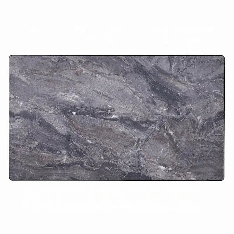 Table basse Evis rectangulaire de 119 cm (47 pouces), aspect pierre grise et bois brun