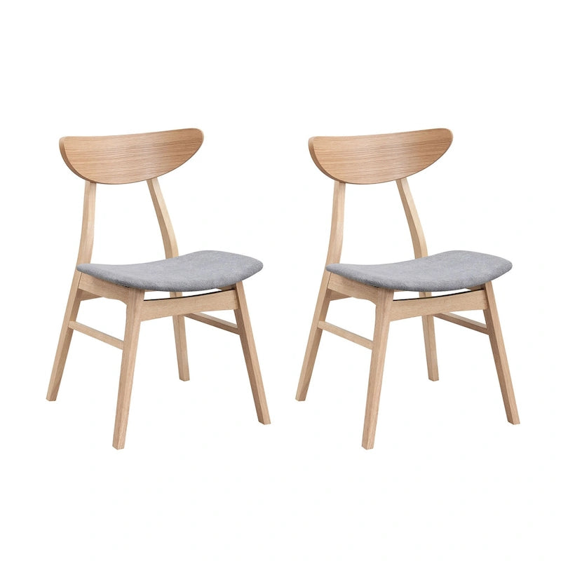 Ensemble de table à manger en bois pour 4 personnes, ensemble de table et chaises de cuisine 5 pièces comprenant une table carrée et 4 chaises rembourrées en tissu