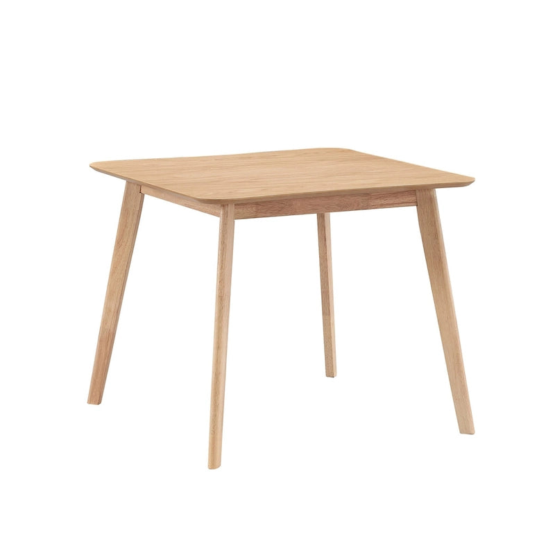 Ensemble de table à manger en bois pour 4 personnes, ensemble de table et chaises de cuisine 5 pièces comprenant une table carrée et 4 chaises rembourrées en tissu