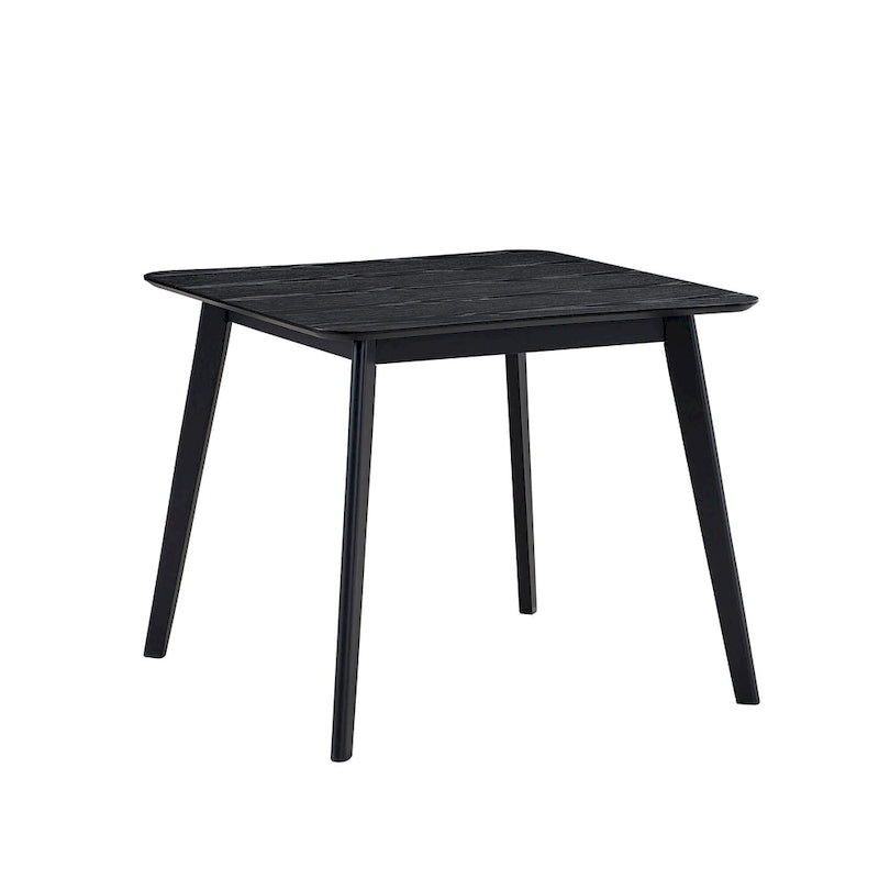 Ensemble de table à manger en bois pour 4 personnes, ensemble de table et chaises de cuisine 5 pièces comprenant une table carrée et 4 chaises rembourrées en tissu