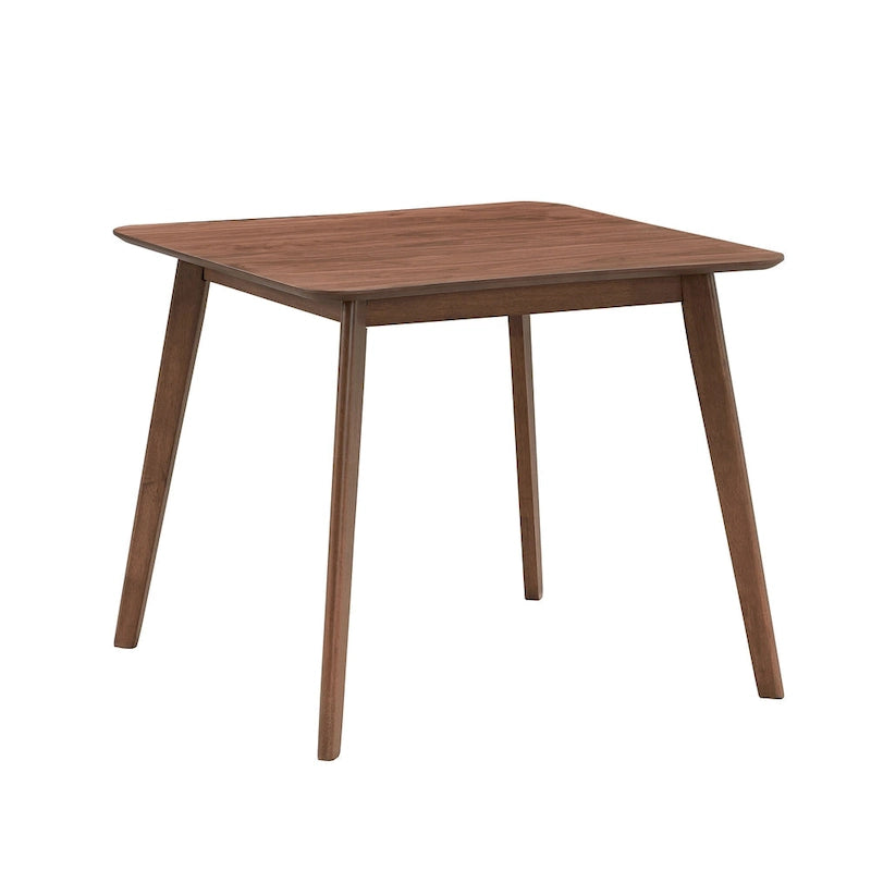 Ensemble de table à manger en bois pour 4 personnes, ensemble de table et chaises de cuisine 5 pièces comprenant une table carrée et 4 chaises rembourrées en tissu