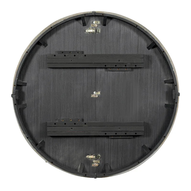 Ensemble de meubles de cuisine en bois 5 pièces, comprenant une table à manger ronde extensible avec rallonge amovible et 4 chaises rembourrées.