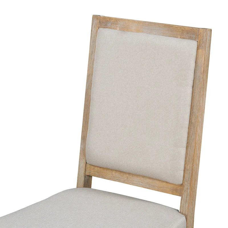 Ensemble de meubles de cuisine en bois 5 pièces, comprenant une table à manger ronde extensible avec rallonge amovible et 4 chaises rembourrées.