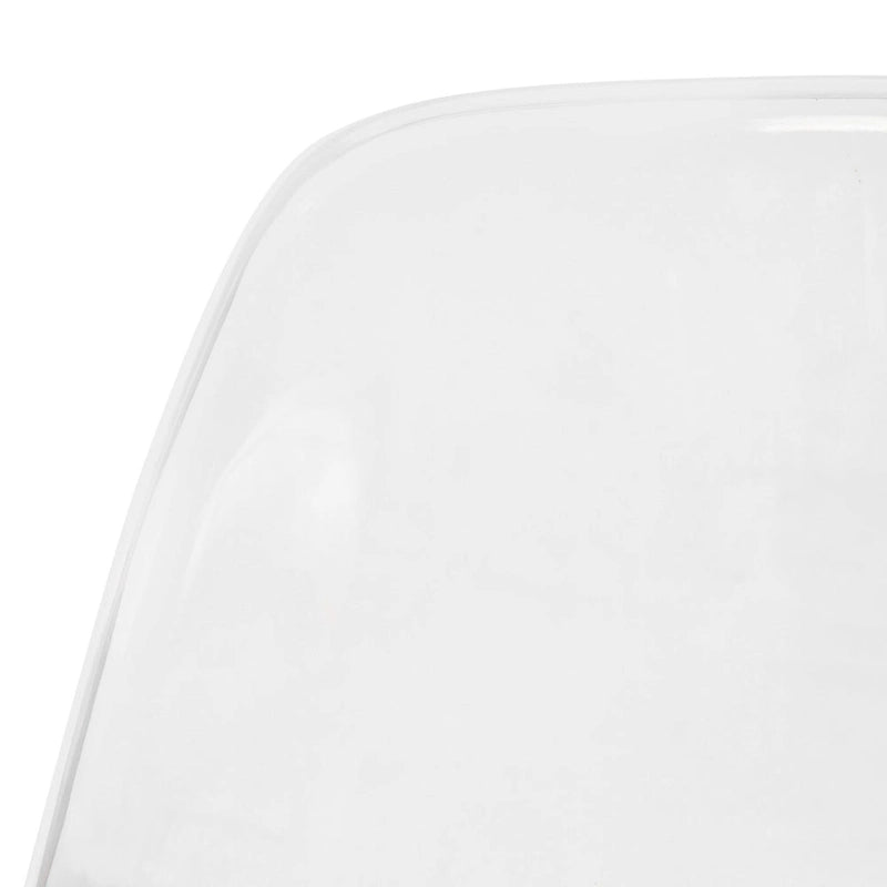 Chaise de salle à manger d'appoint Dover en acrylique avec pieds Eiffel, idéale pour l'intérieur et l'extérieur (maison, bureau, salon, cuisine).