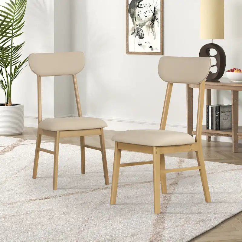Ensemble de salle à manger rectangulaire 6 pièces avec 4 chaises rembourrées et un banc. Style moderne et décontracté.