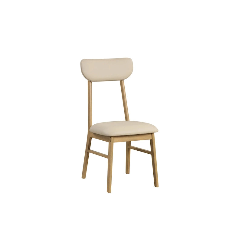 Ensemble de salle à manger rectangulaire 6 pièces avec 4 chaises rembourrées et un banc. Style moderne et décontracté.