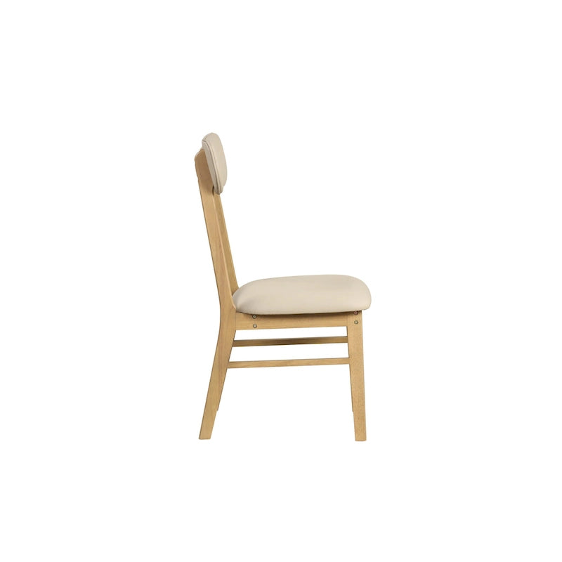 Ensemble de salle à manger rectangulaire 6 pièces avec 4 chaises rembourrées et un banc. Style moderne et décontracté.