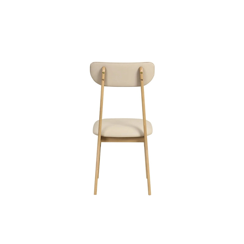 Ensemble de salle à manger rectangulaire 6 pièces avec 4 chaises rembourrées et un banc. Style moderne et décontracté.
