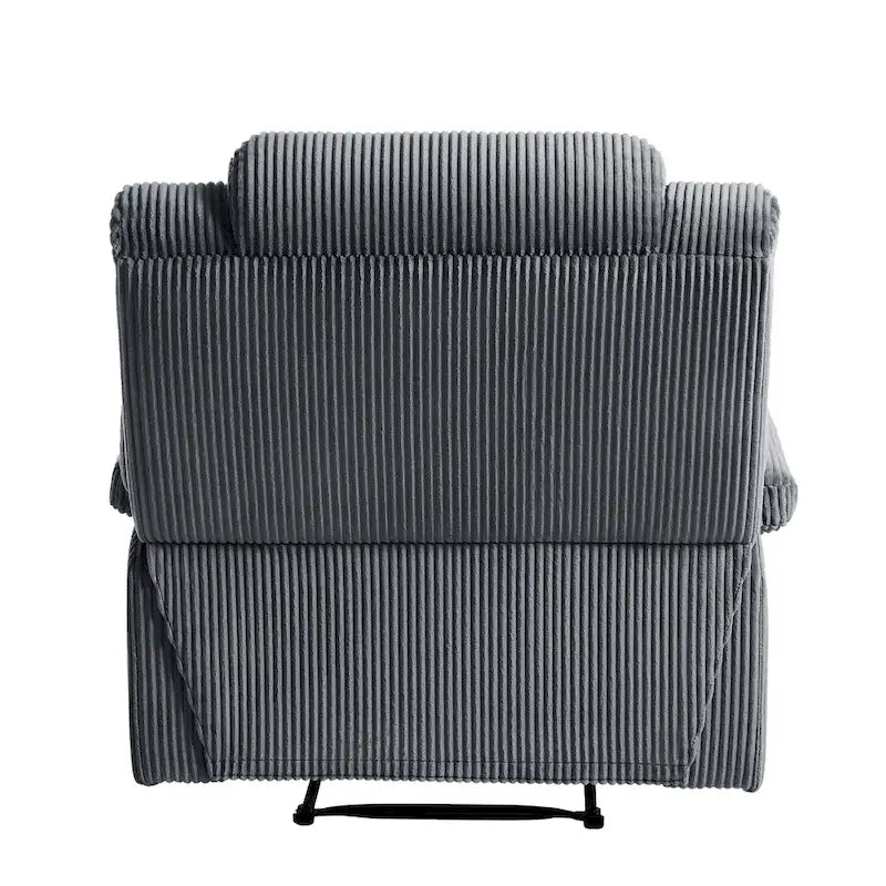 Ensemble de 2 fauteuils inclinables manuels modernes en velours côtelé, fauteuil d'appoint surdimensionné avec accoudoirs larges