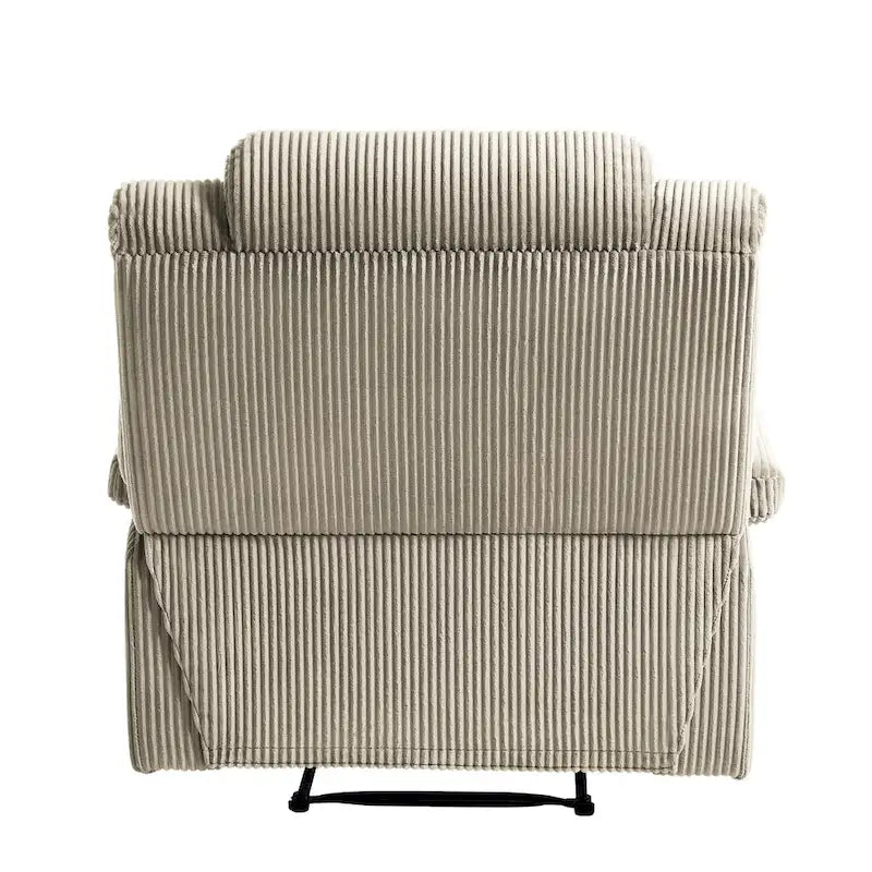 Ensemble de 2 fauteuils inclinables manuels modernes en velours côtelé, fauteuil d'appoint surdimensionné avec accoudoirs larges
