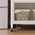 Étagère de cuisine à porte ouverte, meuble de rangement pour micro-ondes à plusieurs niveaux, du sol au plafond (tabouret non inclus).