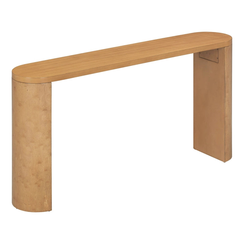 Table de véranda multifonctionnelle de style moderne et épuré, avec pieds semi-cylindriques.