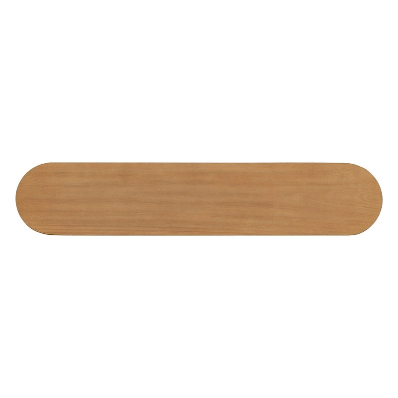 Table de véranda multifonctionnelle de style moderne et épuré, avec pieds semi-cylindriques.