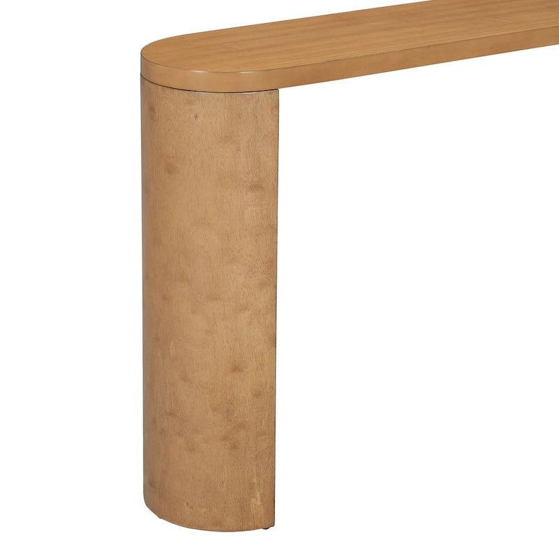Table de véranda multifonctionnelle de style moderne et épuré, avec pieds semi-cylindriques.