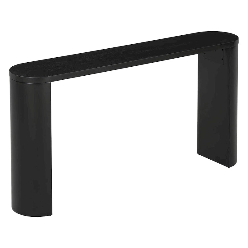 Table de véranda multifonctionnelle de style moderne et épuré, avec pieds semi-cylindriques.
