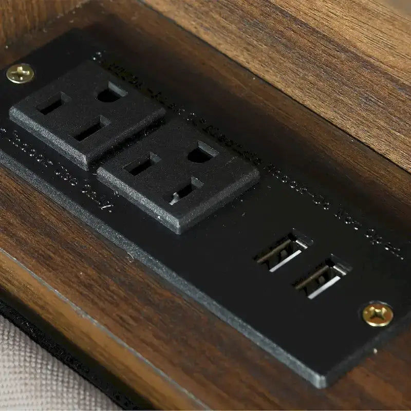 Lit plateforme rembourré avec tête de lit de rangement, lit gigogne simple XL et 2 tiroirs