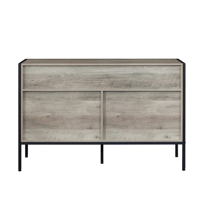 Commode horizontale à 7 tiroirs, armoire de rangement en bois pour chambre, meuble à vêtements robuste avec structure en acier solide