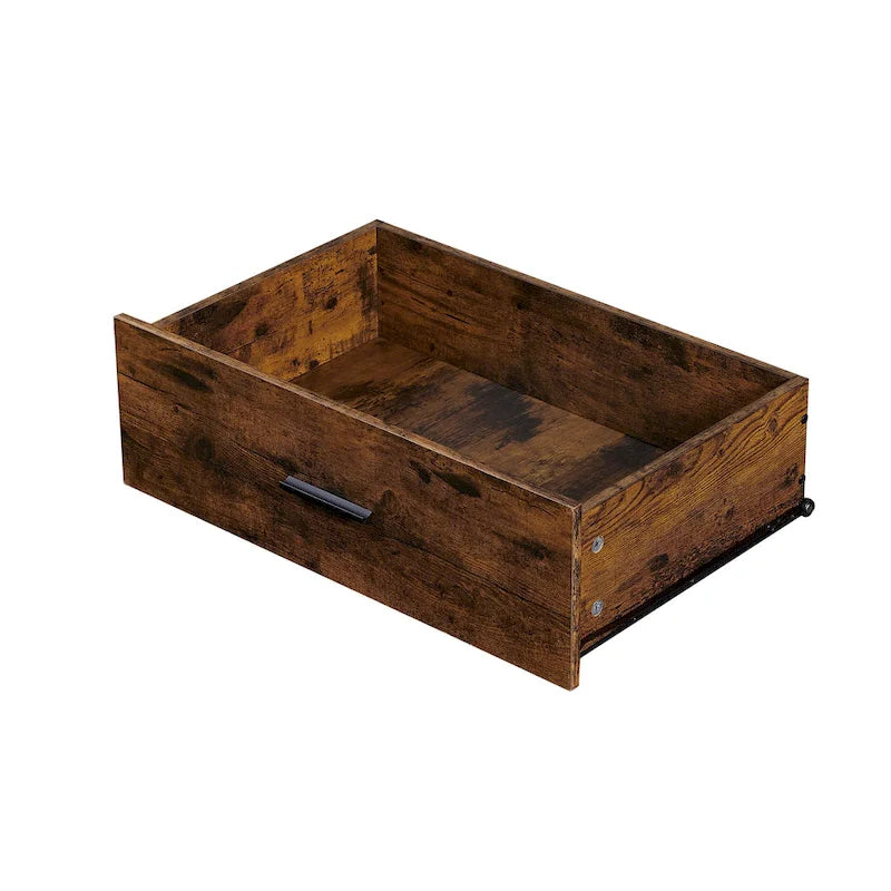 Commode horizontale à 7 tiroirs, armoire de rangement en bois pour chambre, meuble à vêtements robuste avec structure en acier solide