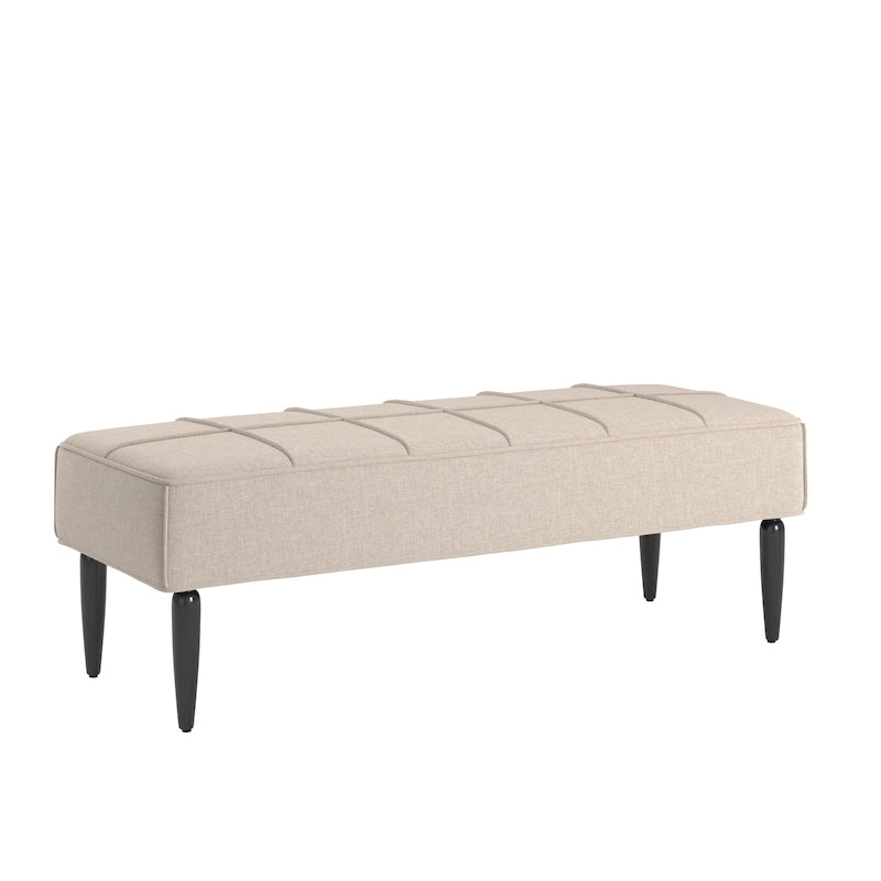 Banc capitonné en lin finition Cassian Black de iNSPIRE Q Modern